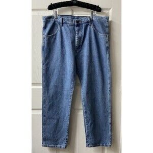 Wrangler Rustler Heavweight Jeans Mens Straight Leg 38x29 all Cotton Denim  Work